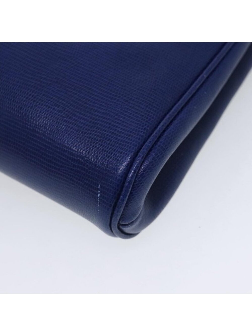 Authentic CELINE Shoulder Bag Leather Blue Gold - Picture 16 of 16